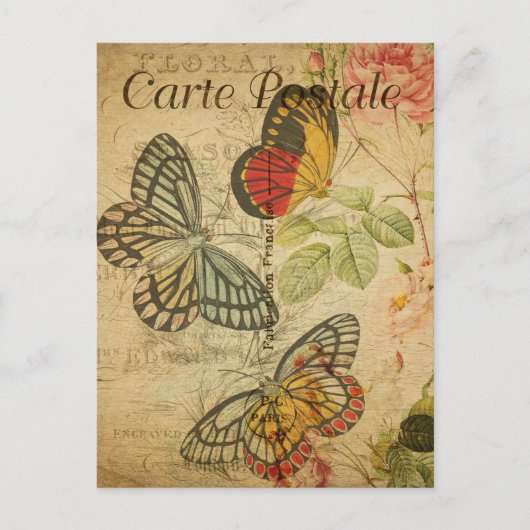  vlinderbloemigen Franse bloemen Briefkaart (Voorkant)