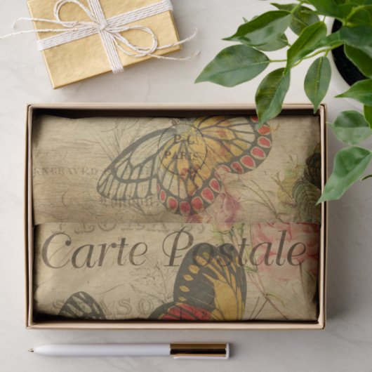 vlinderbloemigen Franse bloemen Tissuepapier (Geschenk)