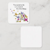 Vlinderbloemigen Notitiekaartje (Voorkant / Achterkant)