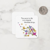 Vlinderbloemigen Notitiekaartje (Voorkant / Achterkant in situ)