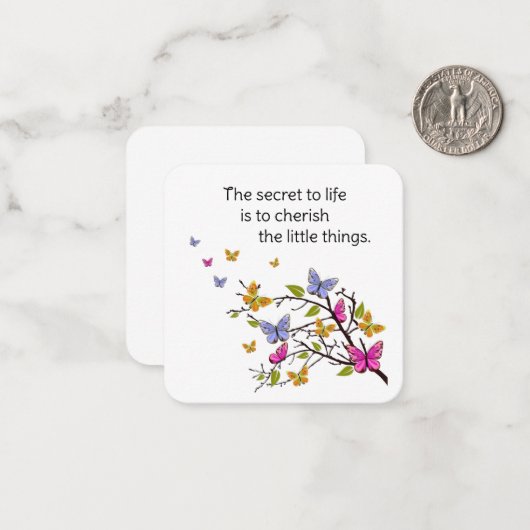 Vlinderbloemigen Notitiekaartje (Voorkant / Achterkant in situ)