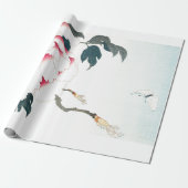 Vlinderbloemkafdruk Japans houtblok Vlinkpapier Cadeaupapier (Uitgerold)