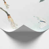 Vlinderbloemkafdruk Japans houtblok Vlinkpapier Cadeaupapier (Hoek)