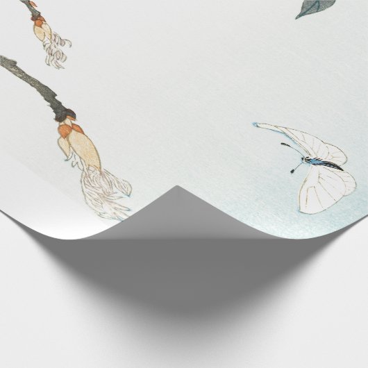 Vlinderbloemkafdruk Japans houtblok Vlinkpapier Cadeaupapier (Hoek)