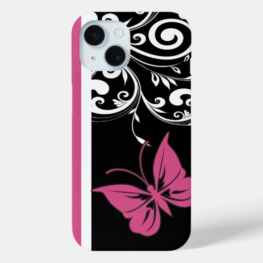 vlinderbloemkolen crranberry roze Case-Mate iPhone case (Achterkant)