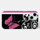 vlinderbloemkolen crranberry roze Case-Mate iPhone case (Achterkant (horizontaal))