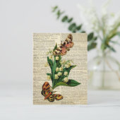 Vlinderbloemkunst op de  woordenboekpagina briefkaart (Staand voorkant)