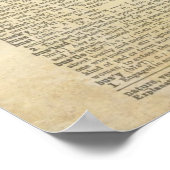 Vlinderbloemkunst op de woordenboekpagina poster (Hoek)