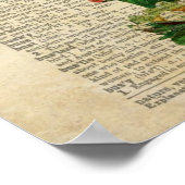 Vlinderbloemkunst op de woordenboekpagina poster (Hoek)