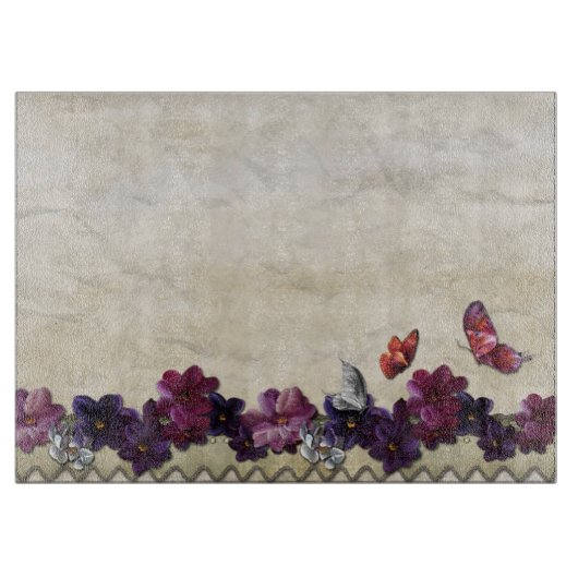 Vlinderbloemvlies Snijplank (Voorkant)