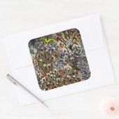 Vlinderbloemwilg  natuur illustrati vierkante sticker (Envelop)