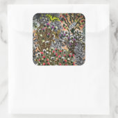 Vlinderbloemwilg  natuur illustrati vierkante sticker (Tas)