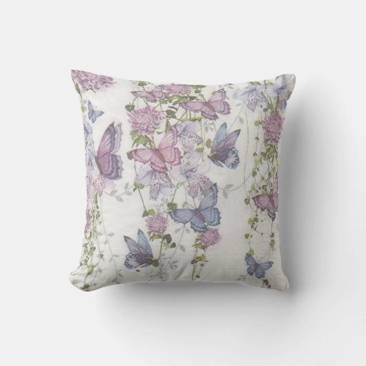 Vlinderboom met pastelvlinderkussen kussen (Voorkant)