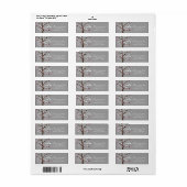 Vlinderboom Modern Grijs Adreslabels Etiket (Full Sheet)
