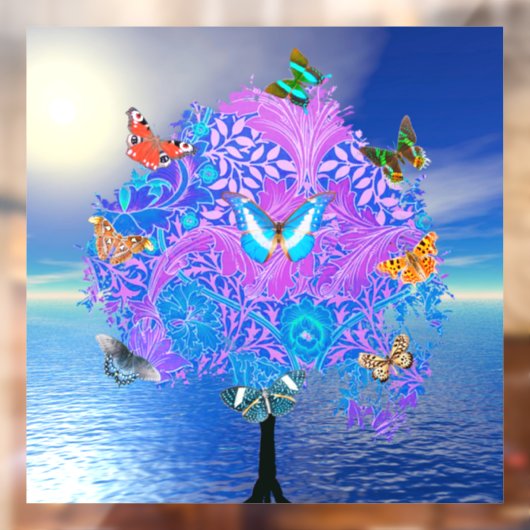 Vlinderboom  raamsticker (Vel 2)