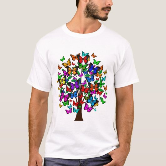 Vlinderboom Shirt, Kleurrijke Vlinders, ZKOAG T-shirt (Voorkant)