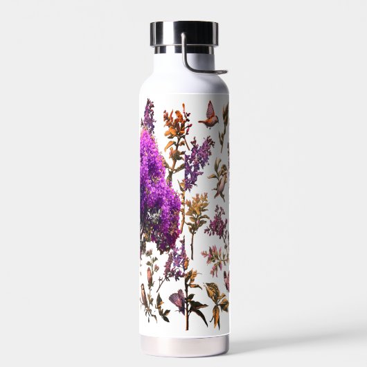 Vlinderboom Waterfles – Minimale Bloemen (Links)