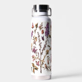 Vlinderboom Waterfles – Minimale Bloemen (Achterkant)