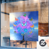Vlinderboomruitenkoeling Raamsticker (Cafe Raam)