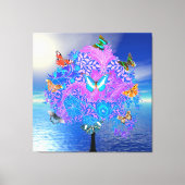 Vlinderboomstructuur Verrekte canvas afdrukken (Voorkant)