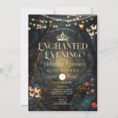 Vlinderbos Quinceañera 15 Anos Bloemen Goud Kaart (Voorkant)