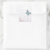 vlinderbrief vierkante sticker (Tas)