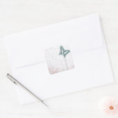 vlinderbrief vierkante sticker (Envelop)