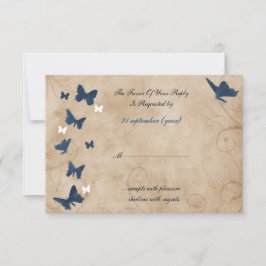  vlinderbruiloft rsvp Standaard 3.5 x 5 Kaartje
