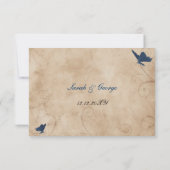 vlinderbruiloft rsvp Standaard 3.5 x 5 Kaartje (Achterkant)