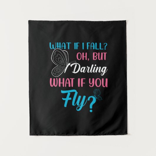 Vlindercadeau | Wat als je vliegt Wandkleed (Voorkant)