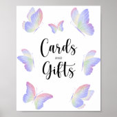 Vlindercadeaus en -kaarten baby shower poster (Voorkant)