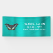 Vlindercapsalon Bedrijfs Promotionele Metaalachtig Spandoek (Horizontaal)