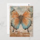  vlindercollage briefkaart (Voorkant / Achterkant)