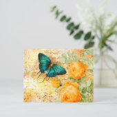  vlindercollage briefkaart (Staand voorkant)