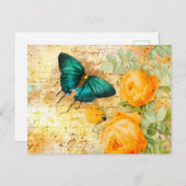  vlindercollage briefkaart (Voorkant / Achterkant)