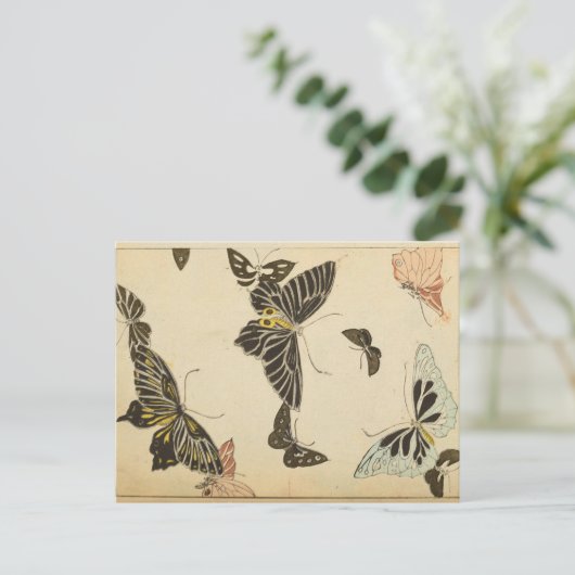  vlindercollage briefkaart (Staand voorkant)