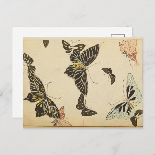  vlindercollage briefkaart (Voorkant / Achterkant)