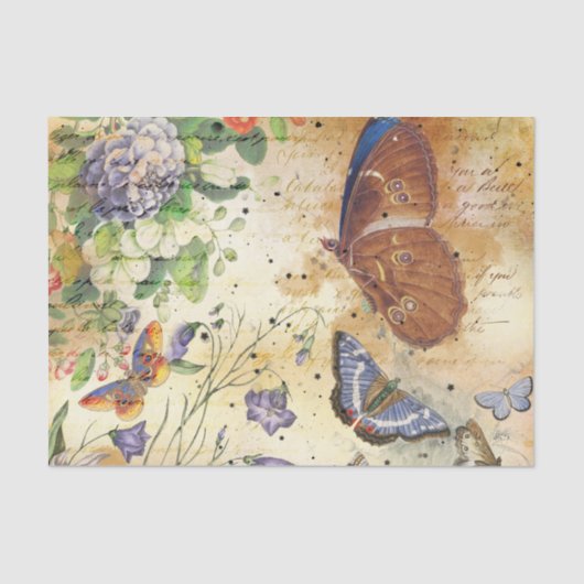 vlindercollage tissuepapier (Voorkant)