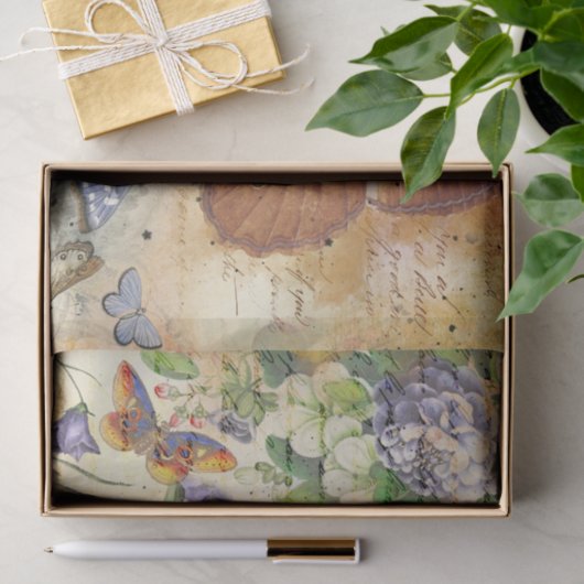 vlindercollage tissuepapier (Geschenk)