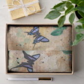 vlindercollage tissuepapier (Geschenk)