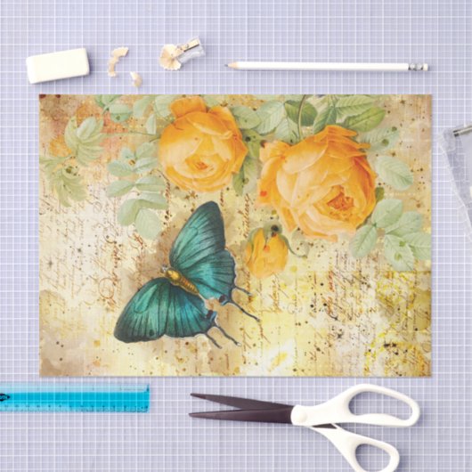 vlindercollage tissuepapier (Craft)