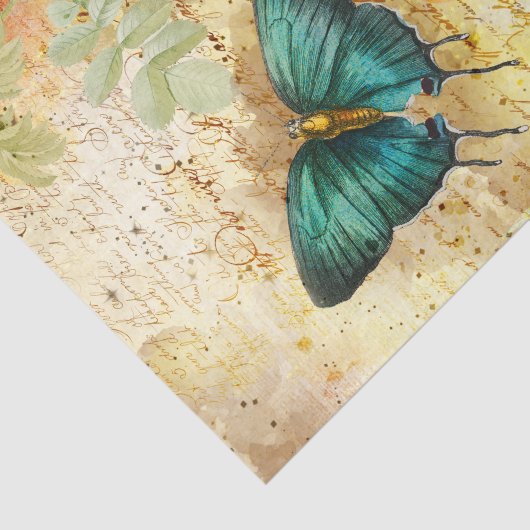 vlindercollage tissuepapier (Detail)