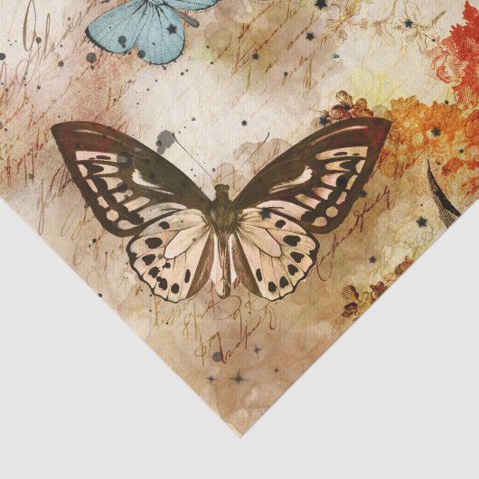  vlindercollage tissuepapier (Detail)