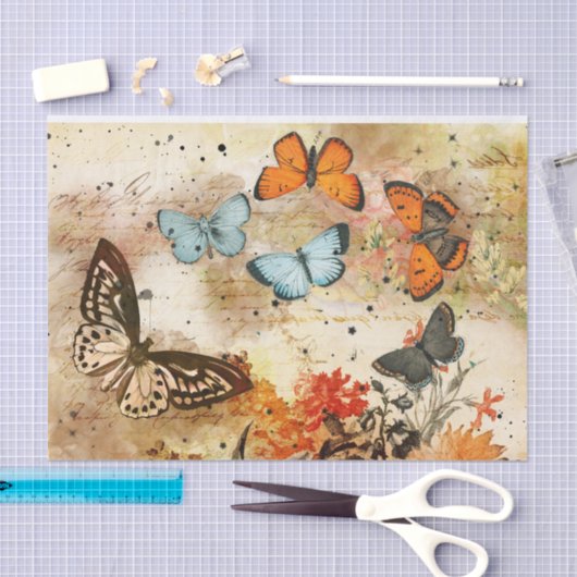 vlindercollage tissuepapier (Craft)