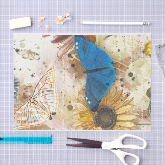 vlindercollage tissuepapier (Craft)