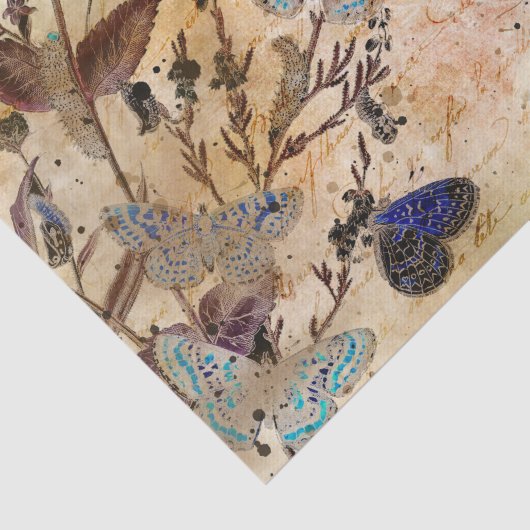 vlindercollage tissuepapier (Detail)