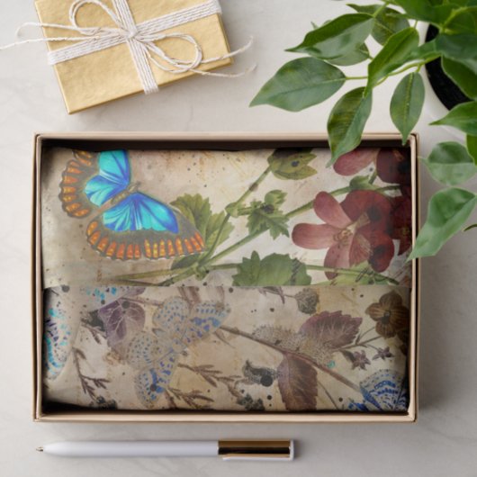 vlindercollage tissuepapier (Geschenk)