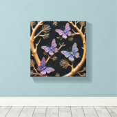 Vlindercotillon Canvas Afdruk (Insitu (Houten vloer))