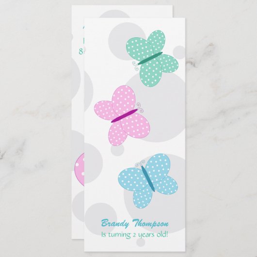  vlinderdag uitnodiging (Voorkant / Achterkant)