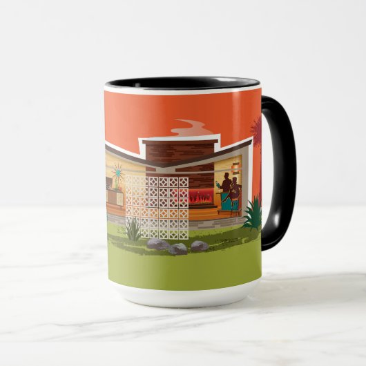 Vlinderdak Mid Century Modern House - SET Mok (Voorkant rechts)